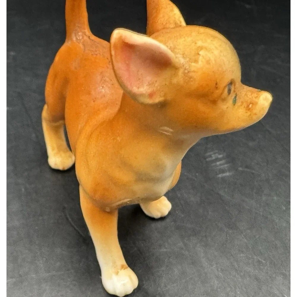 Lot Of 3 Vintage Ceramic Chihuahua Dogs Trinket Shelf Display Decor READ NOTES